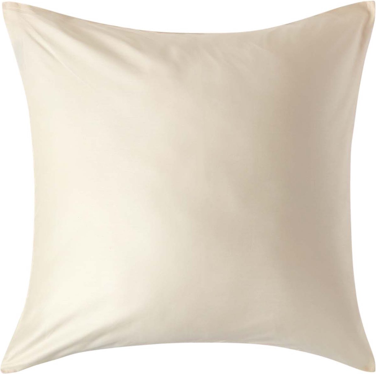 Homescapes Biologisch Kussensloop 60x60 cm – Crème – 100% Egyptisch Katoen Satijn – Draaddichtheid 400