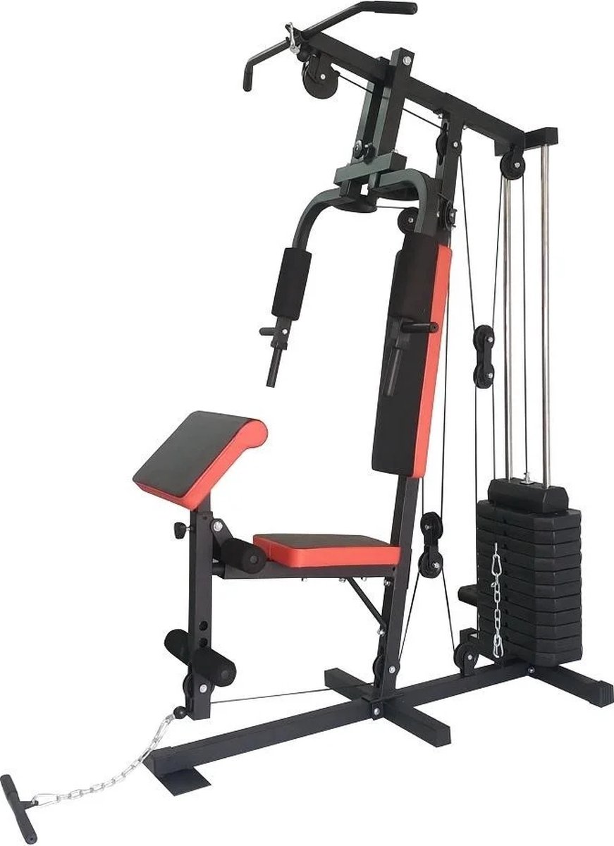 Krachtstation - home gym - met 45 kg gewicht - 138x103x200cm