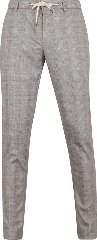 Suitable - Dace Jersey Pantalon Ruit Lichtbruin - Heren - Slim-fit