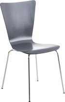 Clp Visitor chair AARON chaise de cuisine, chaise de conférence - avec assise ergonomique en bois - Grijs