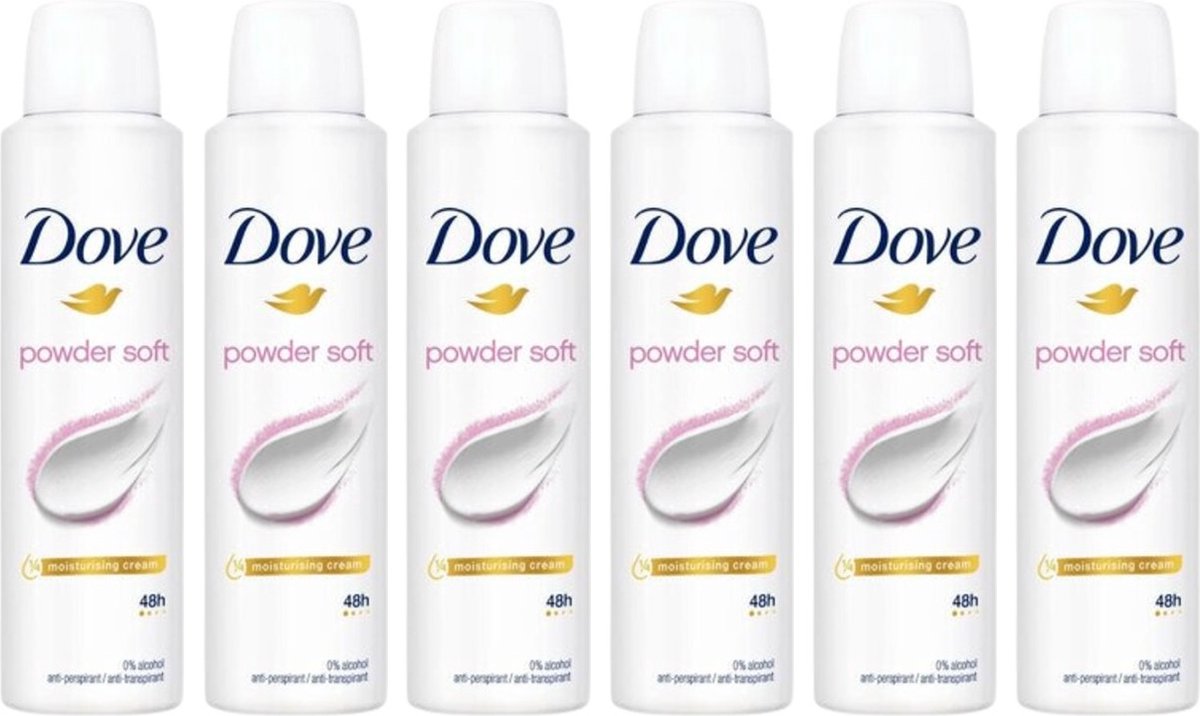 Goedkoopste Dove Powder Soft Deo Spray - 6 x 150 ml