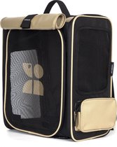 HiDREAM Expandable Pet Carrier backpack - Draagtas rugzak voor honden en katten tot 7kg - 36x28x43cm - Uitbreidbaar - Zwart