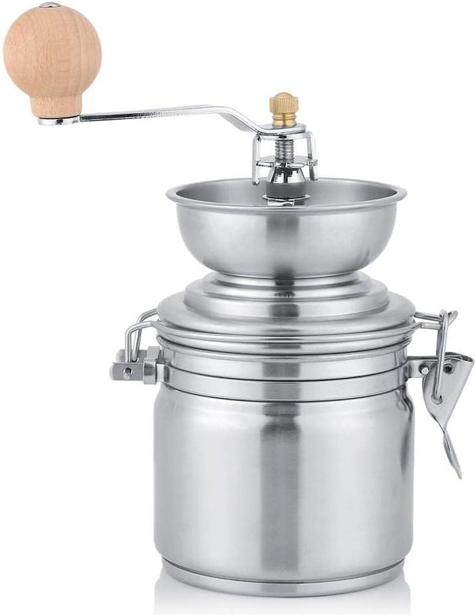 Koffiemolen roestvrij staal Handmatig Spice Noten Slijpmolen Handgereedschap (Zilver) coffee grinder manual