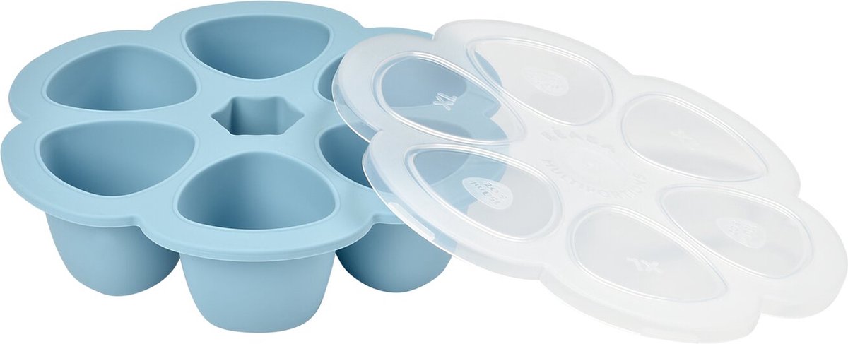 Goedkoopste Béaba Siliconen Bewaarschalen - 6 Porties x 150ml - Babyvoeding Bewaren & Invriezen - Hitte- en Koudebestendig - Blauw