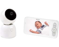 Béaba Zen Night Light Babyfoon met camera en app - Baby Monitor - Baby camera met Nachtlampje - 360° Camera - Wit