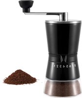 Handkoffiemolen met Verstelbare Grofheid 8 niveau conische keramische braam zwart draagbare molen voor thuiskantoor reizen coffee grinder manual