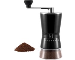 Handkoffiemolen met Verstelbare Grofheid 8 niveau conische keramische braam zwart draagbare molen voor thuiskantoor reizen coffee grinder manual