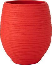 J-Line Cachepot Fiesta Ceramique Rouge Large
