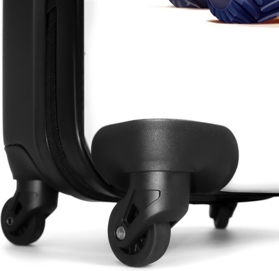 NoBoringSuitcases.com® - Valise cabine enfant Voiture - Orange - Garçon - Enfant - Bagage à main - Valise de voyage - Valise chariot - Valises 55x40x20 cm - 55x35x25 cm