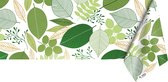 Raved Tafelzeil Grote Bladeren  140 cm x  180 cm - Groen - PVC - Afwasbaar