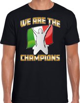 Bellatio Decorations Verkleed shirt voor heren - Italie - zwart - voetbal supporter - themafeest XXL