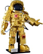 Ainy - Nanoblocks Gouden Astronaut Star Ruimtevaarder Limited Edition | Space Wars Defender | Classic Creator STEM speelgoed technisch robot bouwpakket | 990 bouwstenen (niet compatibel met lego