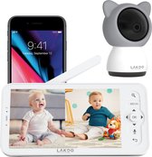 Babyphone Lakoo avec caméra - avec moniteur et application - WiFi - Caméra de sécurité