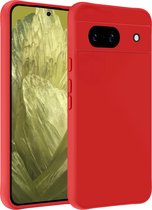 Hoesje Geschikt voor Google Pixel 8a Hoesje Siliconen Case - Hoes Geschikt voor Google Pixel 8a Hoes Siliconen - Rood