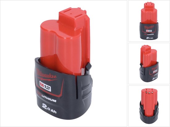 Foto: Milwaukee m12 b2 li ion accu 12v 2 0 ah 4932430064