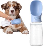 JAXY Drinkfles Hond - Honden Waterfles - Drinkfles Honden Onderweg - Waterfles Hond - Honden Drinkfles - 550ml - Blauw