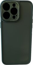 Backcover Military - Geschikt voor iPhone 14 Pro Max - Met Camera Protector - Stevige Case met Soft TPU-bumperranden - Groen