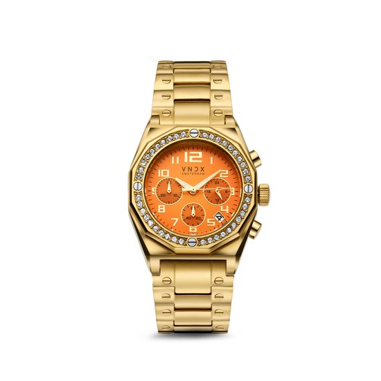 VNDX Amsterdam - Dames horloge - The One Goud Oranje