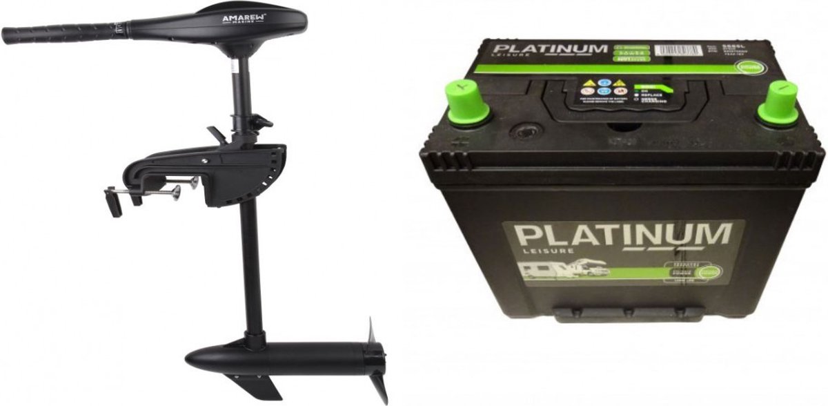 Fluistermotor 48LBS + 110ah accu