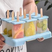 Without Lemon - IJslolly vorm houder - 9 IJsjes - DIY - IJsjes maken - Kinderen - Gezond - Zoet - Zomer - Fruitijsjes - Yoghurt IJs - Water IJs - Duurzaam - Blauw