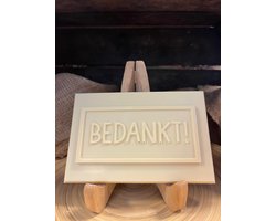 Chocolade tablet Bedankt - chocolade 200 gram | Smaak Wit