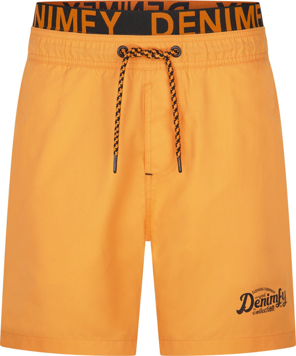 DENIMFY Heren Short DFNeo bequem Oranje S Volwassenen Zwembroek Zwemshort