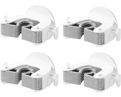 Bezemhouder - 4 stuks - Zelfklevend - Bezem Ophangsysteem - Gereedschaphouder - Wandhouder - Gereedschapshouder - Gereedschapshouder - met Ophanghaken - Mop Ophangsyteem - Hanger Achter de Deuren - Badkamer Accwssoires - gereedschap houder