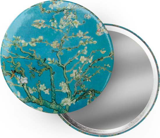 Miroir de poche Ø 80 mm, Fleur d'amandier, Van Gogh