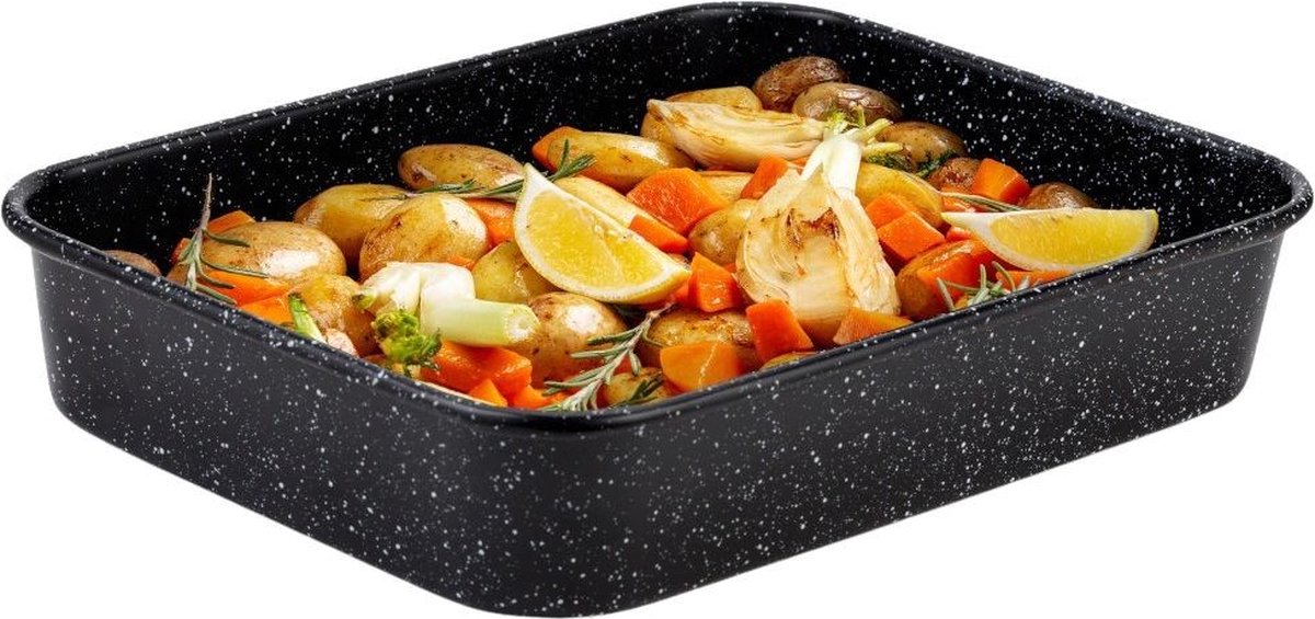 Nava Braadslede Graniet Rechthoekige NATURE 4 7 l 34x26x6 5 cm Ovenschaal Braadpan