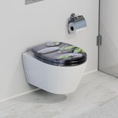 Wc-bril STONES met softclosemechanisme, toiletdeksel met motief en snelsluiting voor het reinigen, Duroplast wc-deksel (max. belasting van de wc-bril 150 kg)