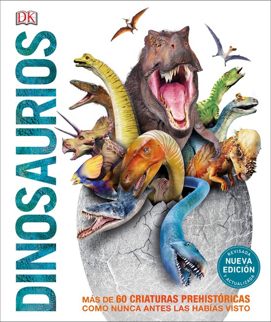 Boek: Dinosaurios, Reivsada Nueva Edicion, meer dan 60 prehistorische wezens.