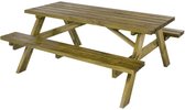 Picknicktafel vuren geïmpregneerd - Kombi - met klapbanken - 152 x 177 x 71 cm