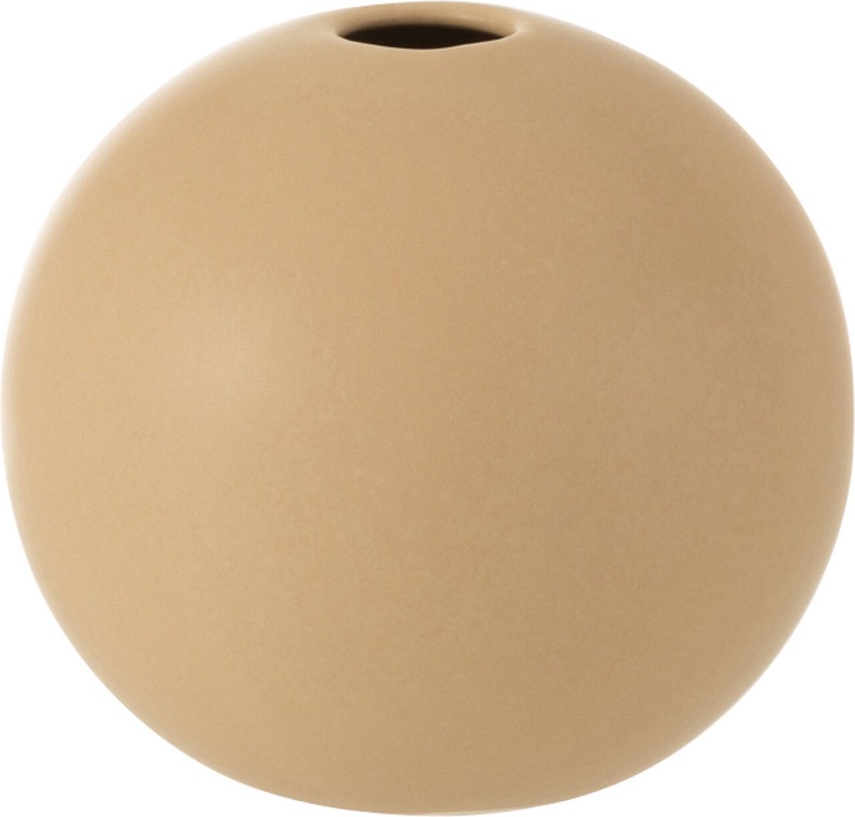 J-Line vaas Bol - keramiek - beige - medium - Ø 18 cm