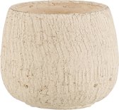 J-Line bloempot Oneffen Terracotta - keramiek - grijs/beige - small - Ø 14.00 cm - 2 stuks