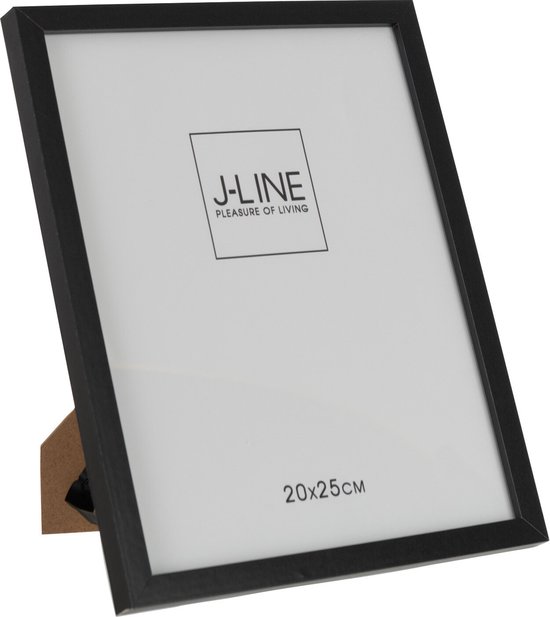 J-Line cadre photo Basic - bois - noir - moyen - 2 pièces