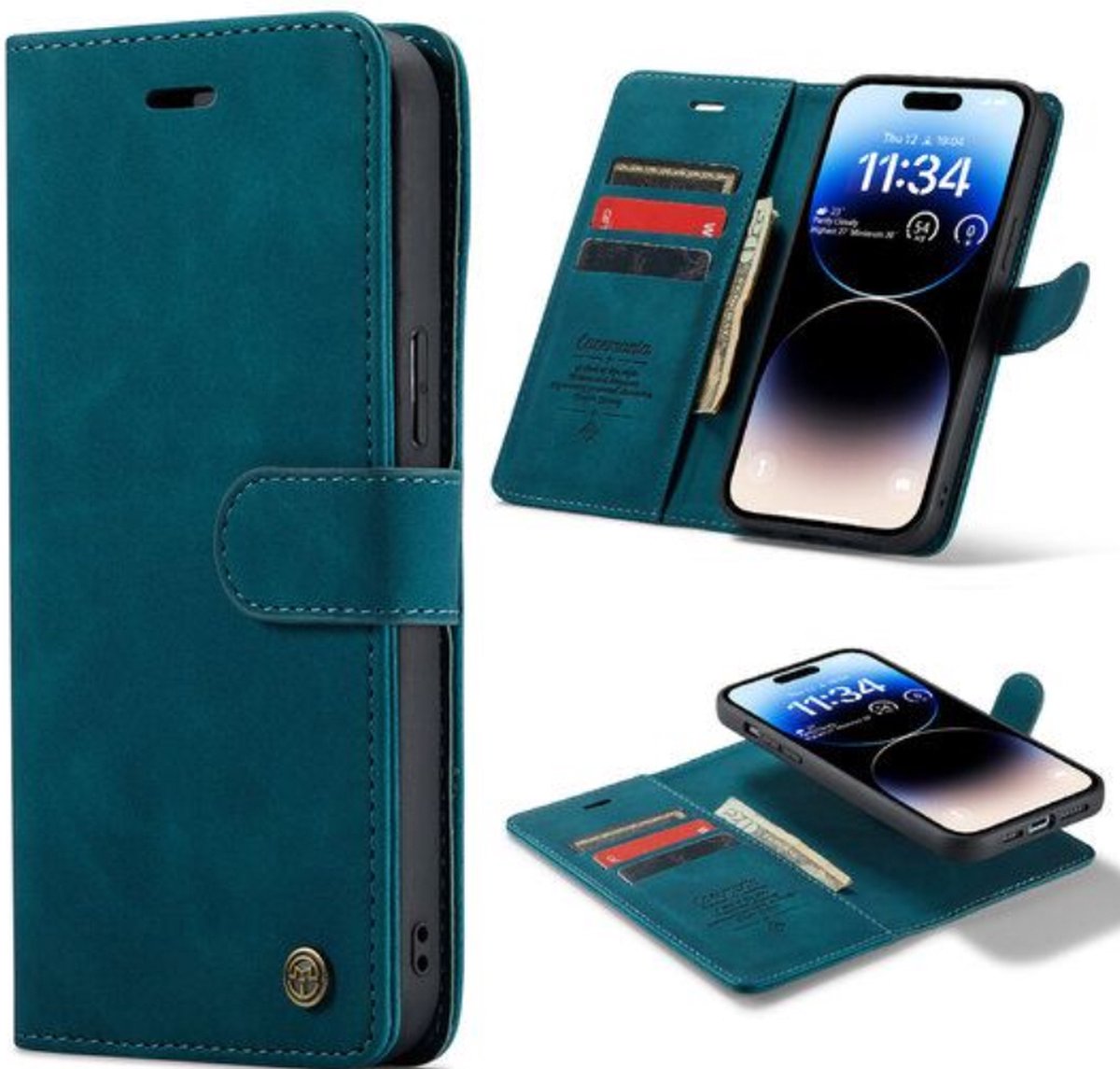 Casemania – Bookcase 2in 1 – Geschikt voor – Samsung S23 FE – Boekmodel
