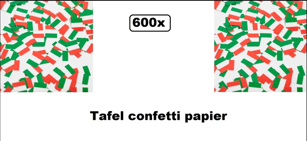 600x Vlaggetjes tafelconfetti Italie - Papier - EK voetbal Italie thema feest Party festival evenement