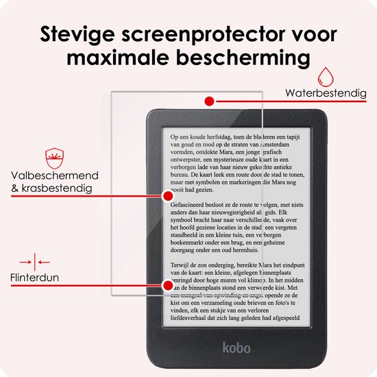 Screenprotector Geschikt voor Kobo Clara BW Screenprotector Bescherm Glas Tempered Glass Screen Protector - 2 PACK van Brandoners — afbeelding 5