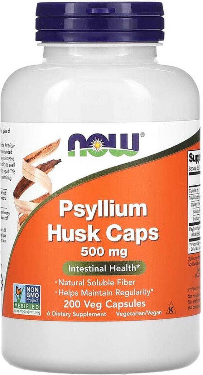 Goedkoopste Psyllium Husk 500mg-200 veggiecaps