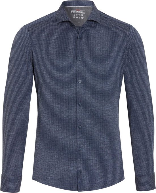 Pure - Le motif de chemise fonctionnelle Anthracite - Homme - Taille 40 - Coupe Slim