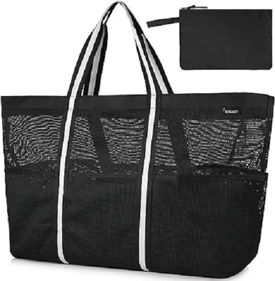 Extra grote reistas strandtas opvouwbare handtassen nettas voor de zomer strand winkelen