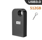 Mini Flash Drive 512 Go USB 3.0 - Drive USB haute vitesse - Transfert de données mémoire - Étanche - Clé USB en métal - Zwart