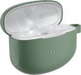 Siliconen Hoesje geschikt voor Cazy Draadloze Oordopjes - Uitsparing oplaadpoort - Comfortabele grip - Slank ontwerp - Bescherming voor Cazy Earbuds - Groen