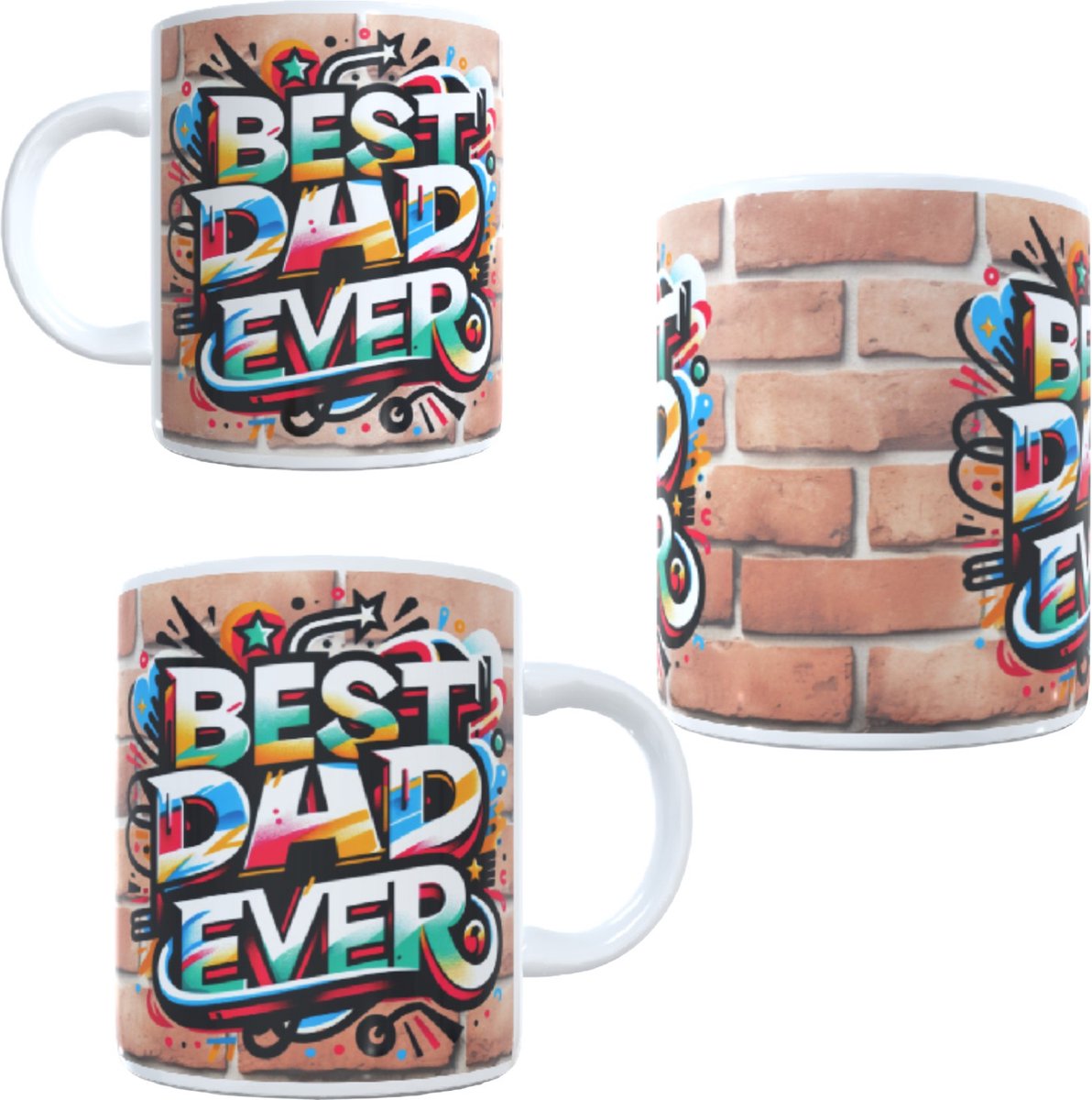 Koffie beker - thee mok tekst - spreuk - Best dad ever - vader