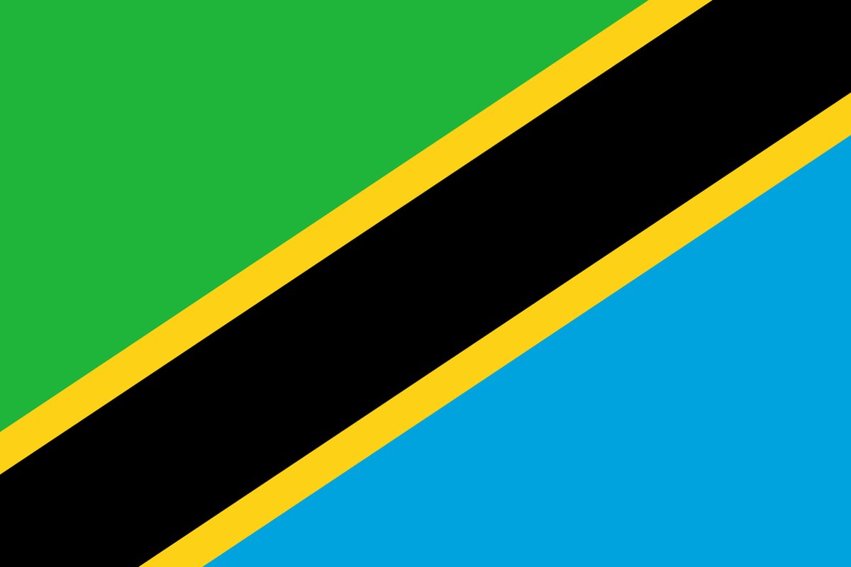 Vlag Tanzania 50x75cm