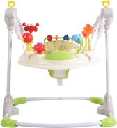 Baby Jumper Speelgoed - Kinderspeelgoed 1 Jaar - Baby Speelgoed 0 Jaar - Bouncer - Wit met Groen