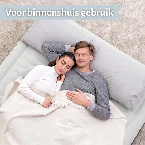 Bestway luchtbed - 2-Persoons - 152 x 203 x 36 cm - Bruin - Inclusief pomp - Hoeslaken - Kussen - Kussenbeschermer en Reparatieset van Bestway — afbeelding 5
