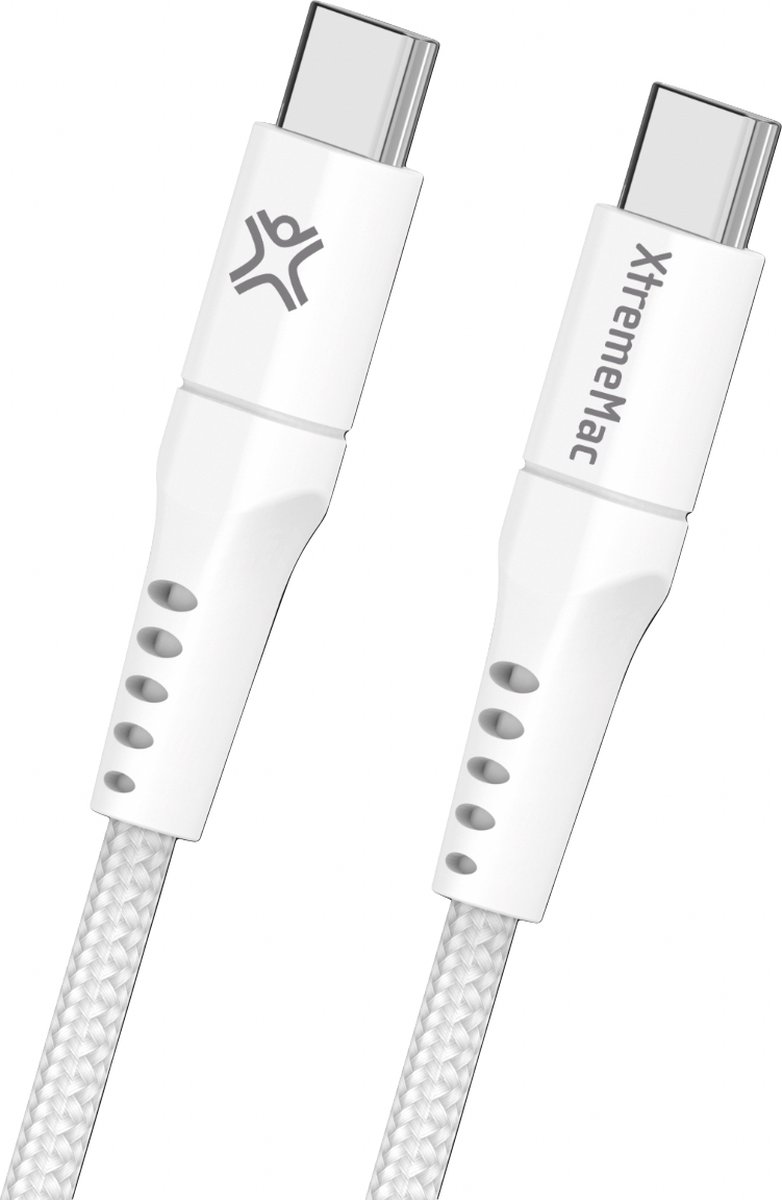 XtremeMac Usb C naar Usb C Kabel 2,5m Nylon Wit