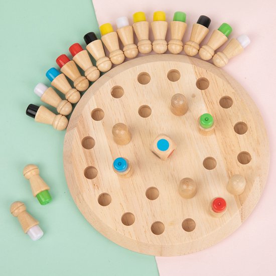 Houten Memory Match Bordspel Match Sticks Bord Puzzel Montessori Educatief Speelgoed Bordspel Jong & Oud