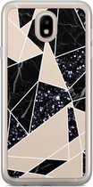 Casimoda® hoesje - Geschikt voor Samsung J7 2017 - Abstract Painted - Backcover - Siliconen/TPU - Zwart